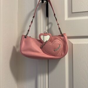 Pink Heart-Accent Women's Bag
